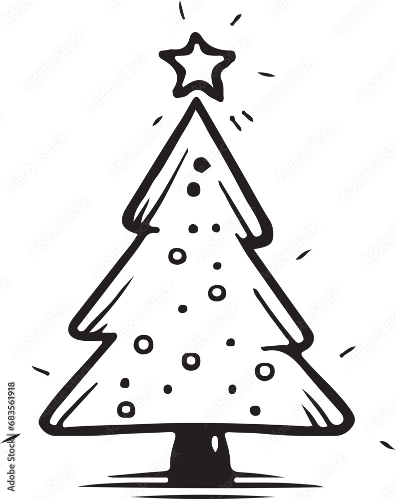 Christmas tree icon vector