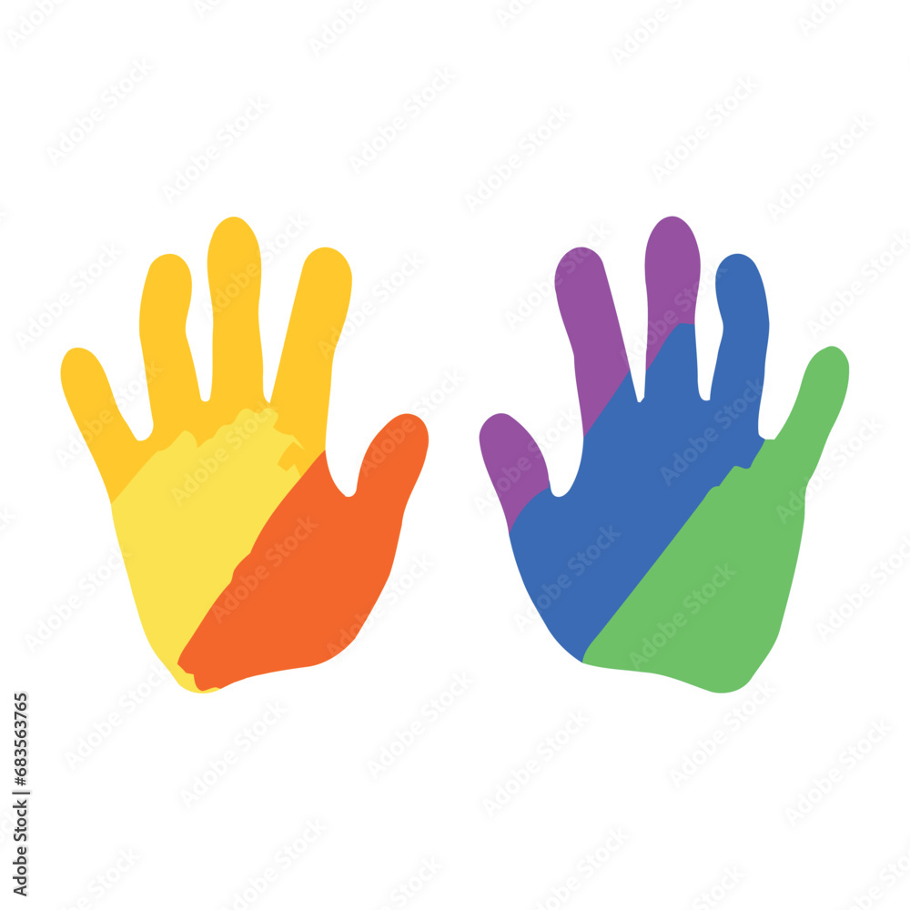 handprint paint colors rainbow design handprint paint colors rainbow design