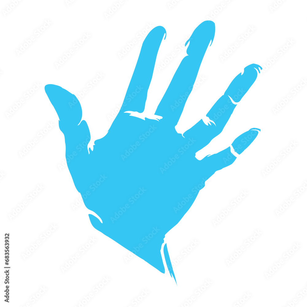 handprint paint colors blue