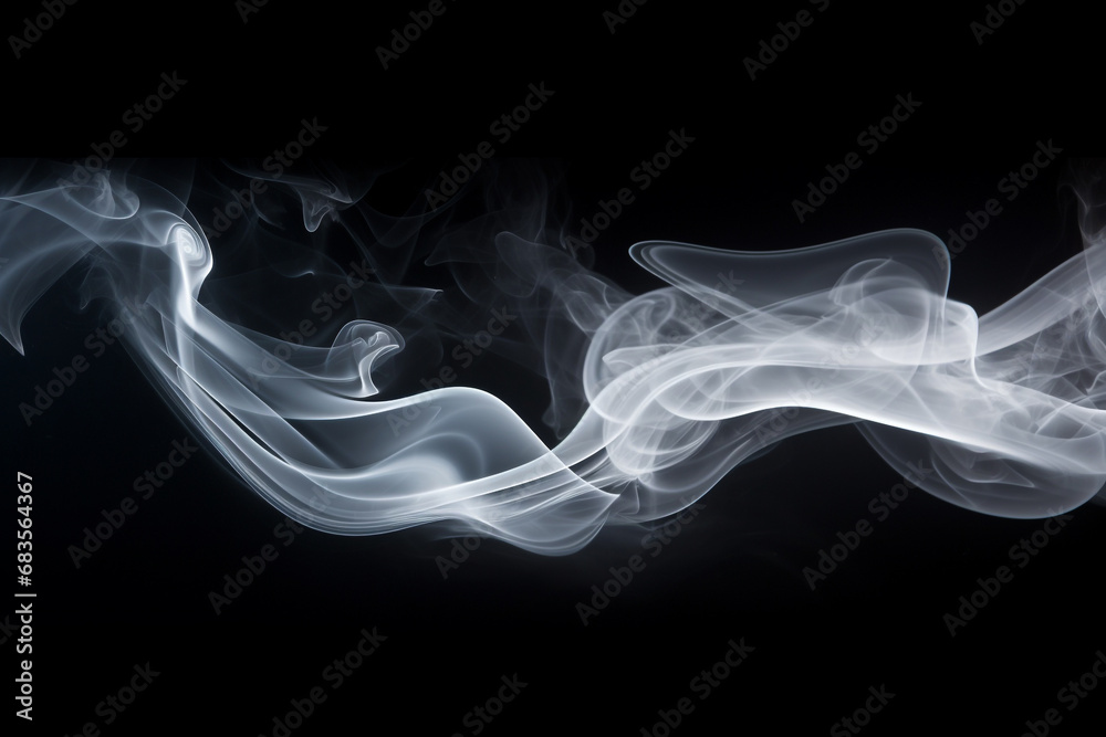 Abstract white smoke in motion. Smoke, Cloud of cold fog in black background. Light, white, fog, cloud, black background Abstract white smoke in motion. Smoke, Cloud of cold fog in black background. Light, white, fog, cloud, black background