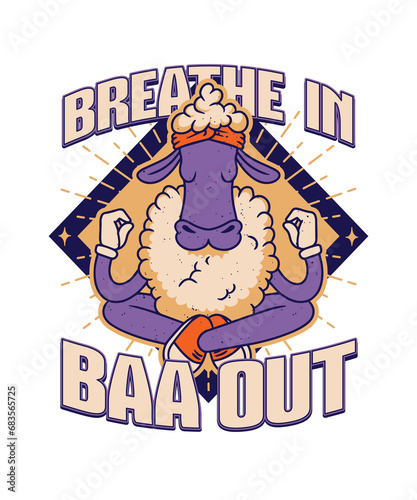 Breath in Baa Out Sheep Funny Yoga meditation