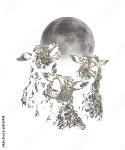Full Moon Sheeps Sing Funny