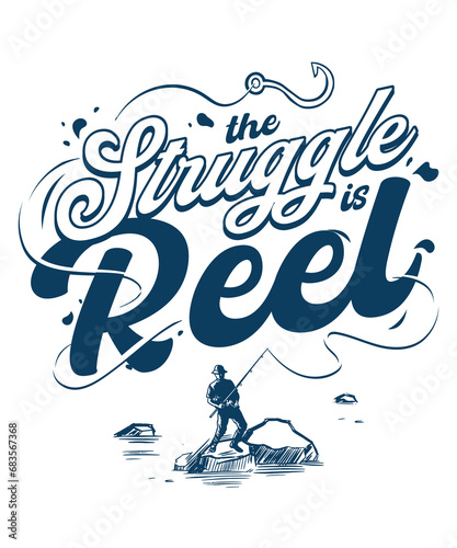 Fishing Fisherman Fish Struggle is reel