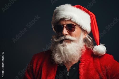 Trendy Santa Claus with glasses