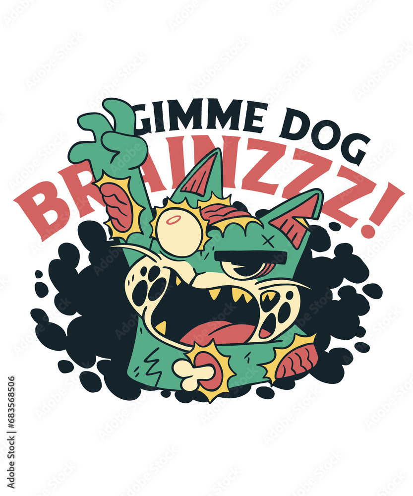 Dog Brainzz Cat Funny Zombie Dog Brainzz Cat Funny Zombie