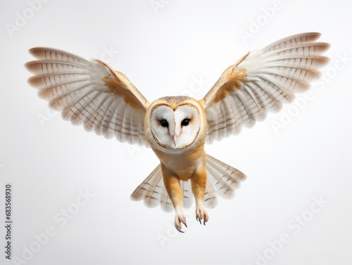 Majestic Argentala Rufescens Barn Owl: A Striking Display of Natural Beauty Generative AI