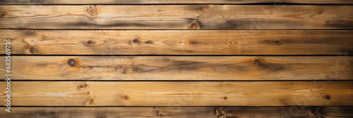 Wood planks, sawn wooden deck are utilized for wood walls. Captured in a 10:3 ratio frame, it provides an ideal choice for your website's banner ad background. Concept for architecture and DIY,