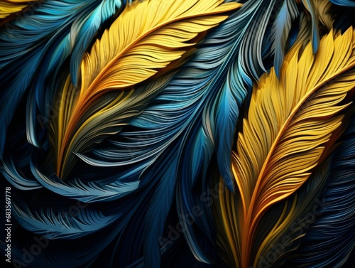 Mesmerizing Display of Color: Dive into the Deep Blue of Abstract Artistry! Generative AI