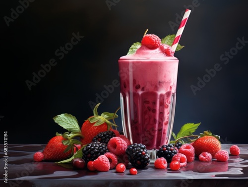 Indulge in Wellness: A Stunning Guide to Making Fresh Berry Smoothies Generative AI