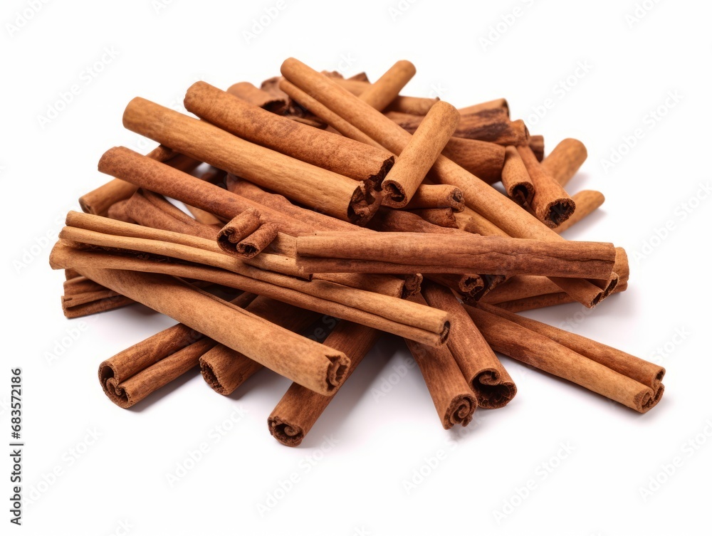 Experience the Unseen Beauty: Macro Shot of Cinnamon Sticks Isolated on White Background Generative AI Experience the Unseen Beauty: Macro Shot of Cinnamon Sticks Isolated on White Background Generative AI