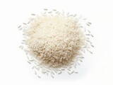 Experience the Beauty of Simplicity: Uncover the Magic of Perfectly Cooked Rice on White Background Generative AI