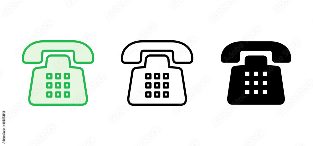 Telephone icon set. phone icon vector.
