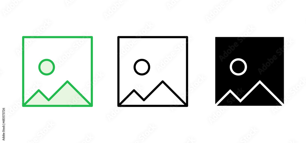 Picture icon set. photo gallery icon symbol Picture icon set. photo gallery icon symbol