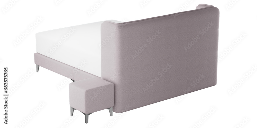 Modern Elegance: Bed for Stylish Living Spaces transparent png white background bedroom furniture architectural visualization interior Modern Elegance: Bed for Stylish Living Spaces transparent png white background bedroom furniture architectural visualization interior