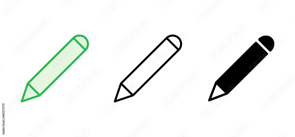 Pencil icon set. pen symbol. edit icon vector Pencil icon set. pen symbol. edit icon vector