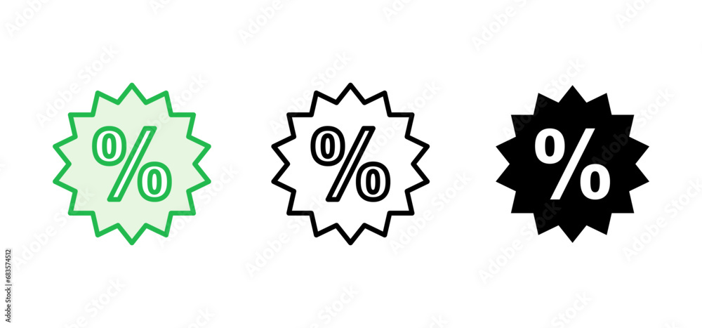 Obraz premium Discount icon set. Discount tag icon.