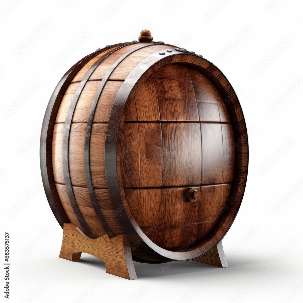 Unveiling Elegance: Stylized Wine Barrel Crafted from Premium Wood Generative AI