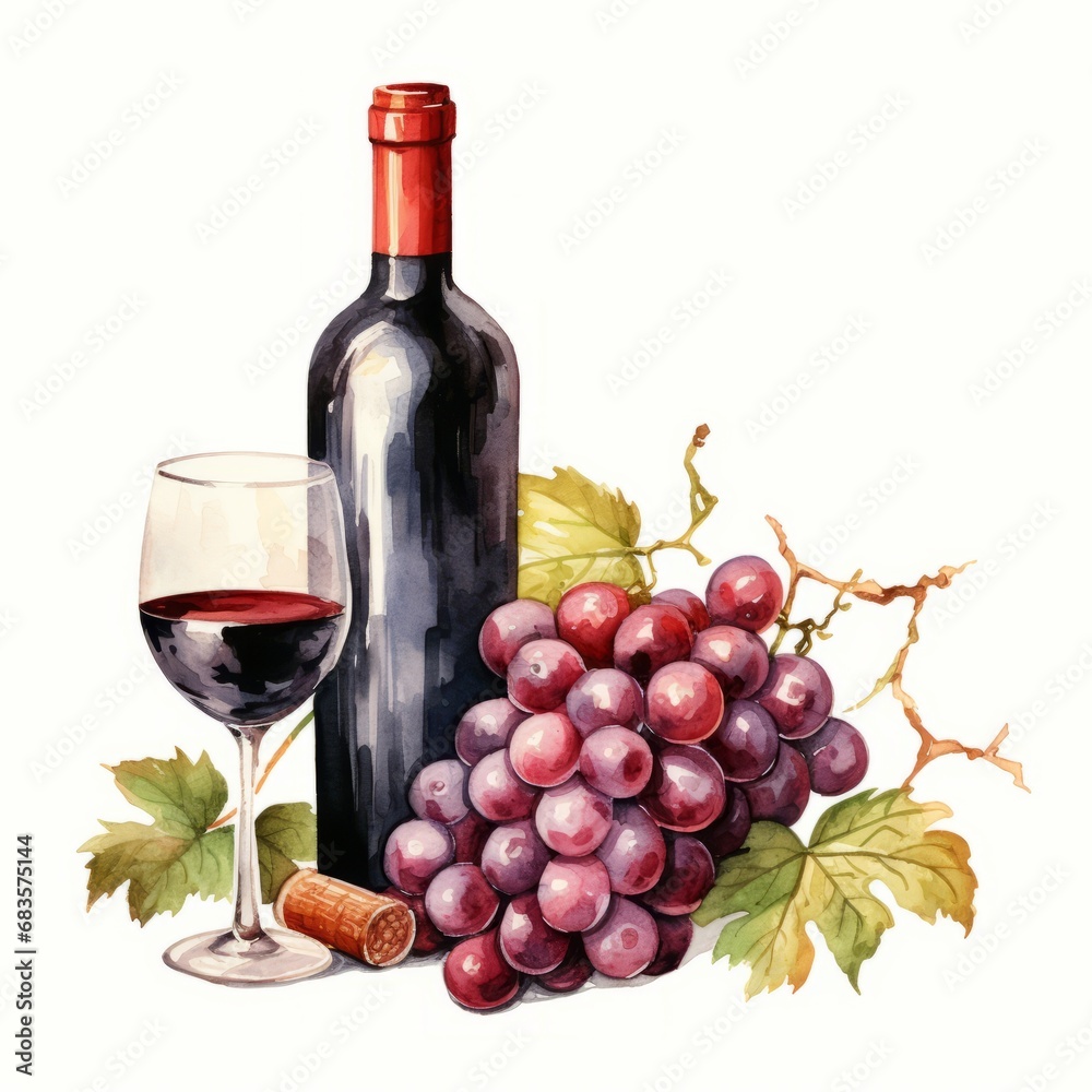 Indulge in Luxury: Discover the Exquisite Union of Fine Wine & Fresh Grapes Generative AI