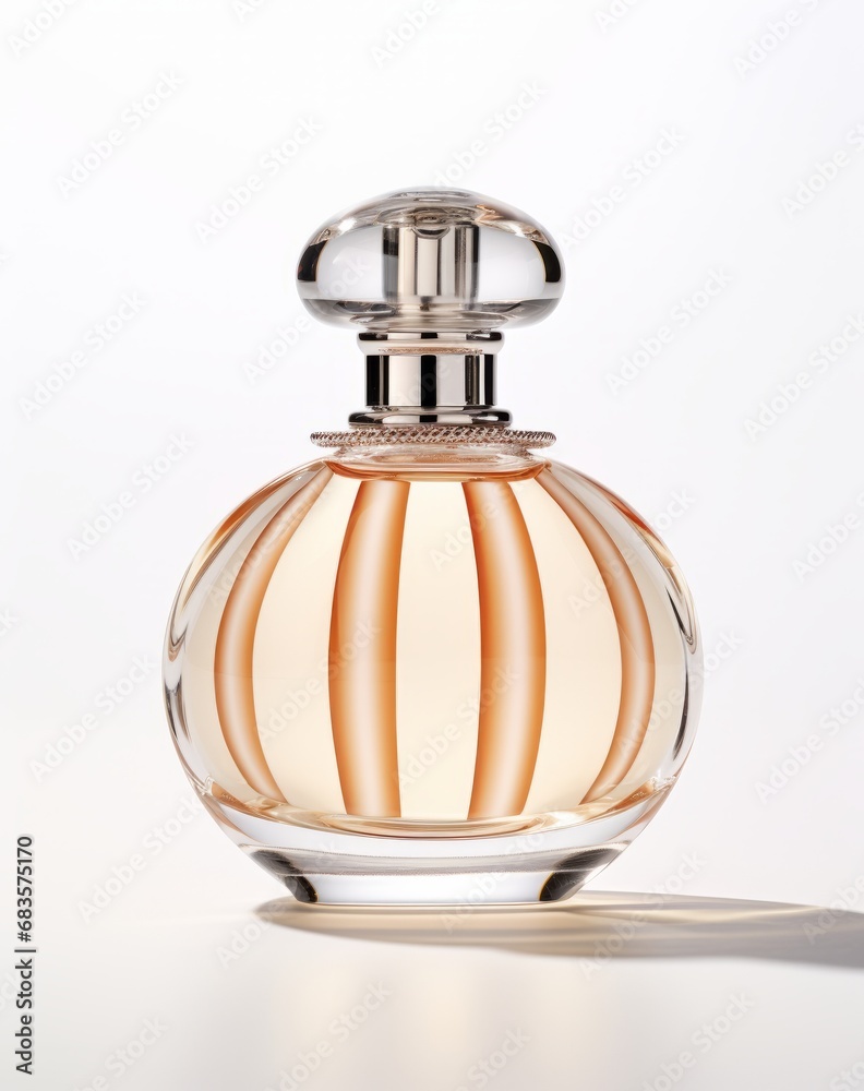 Elegant Women's Perfume Bottle with Stunning Silver Lid - Irresistible Aroma Generative AI Elegant Women's Perfume Bottle with Stunning Silver Lid - Irresistible Aroma Generative AI