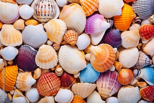 Vibrant Seashell Collection - Created with Generative AI Tools