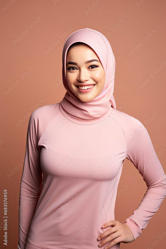 Portrait of a beautiful arab woman smiling, wearing hijab Portrait of a beautiful arab woman smiling, wearing hijab