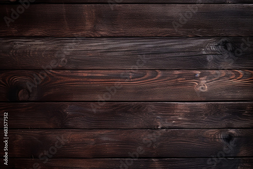 Rich and Textured Dark Wood Background - Authentic Woodgrain Design Created with Generative AI Tools