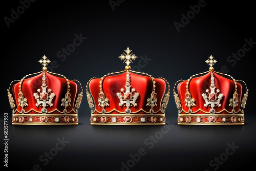 THREE RED CROWNS. KINGS. photo