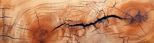 Weathered Brown Wood with Dynamic Cracks