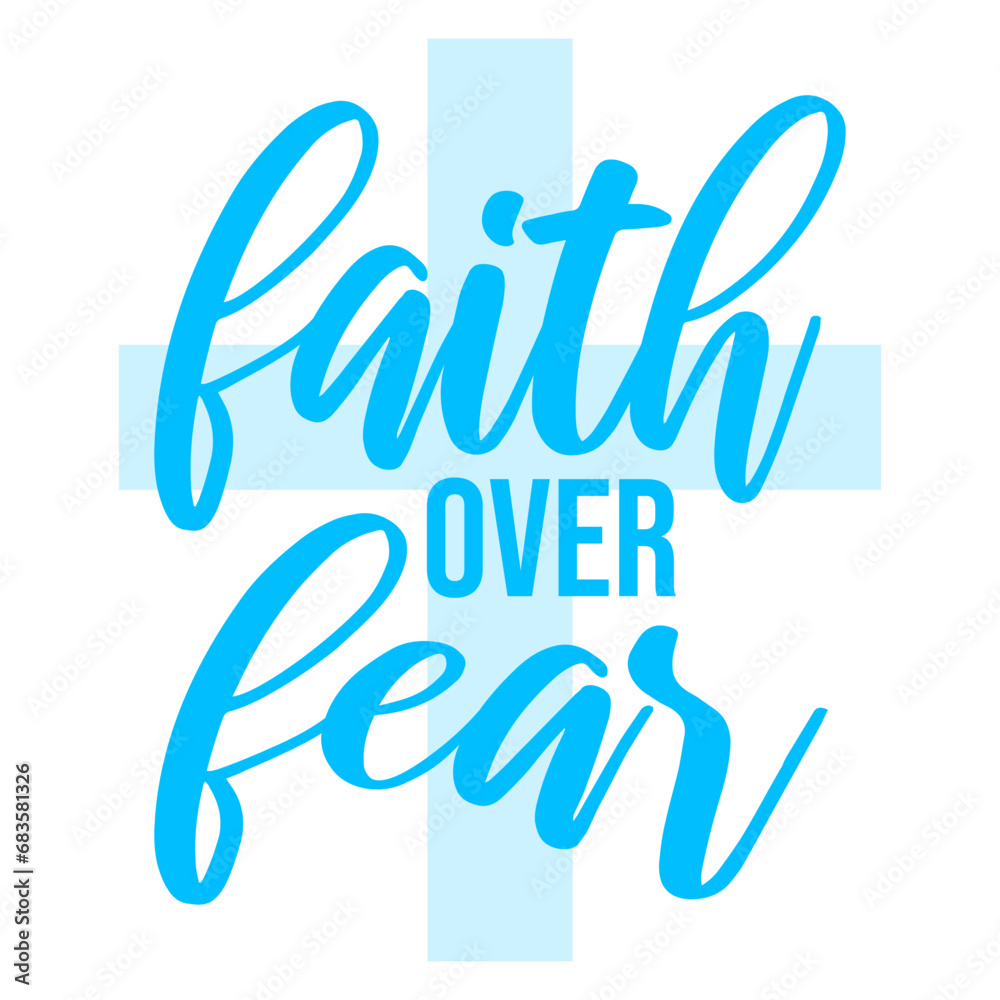 Faith over Fear Christian Love Jesus Religious Quote