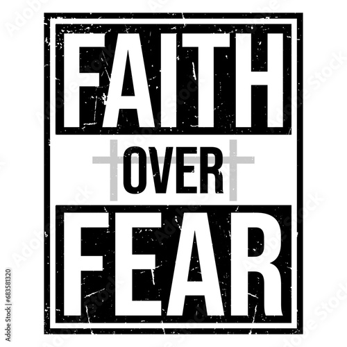Faith over Fear Christian Love Jesus Religious Quote