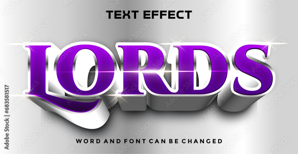 Fototapeta premium Lords editable text effect
