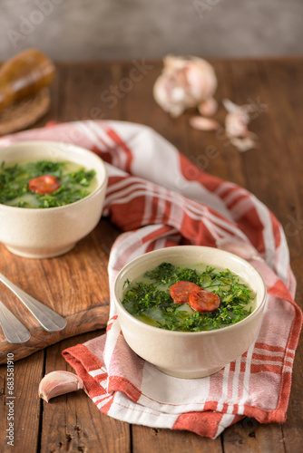 Caldo verde soup photo