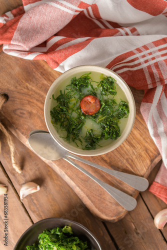 Caldo verde soup photo