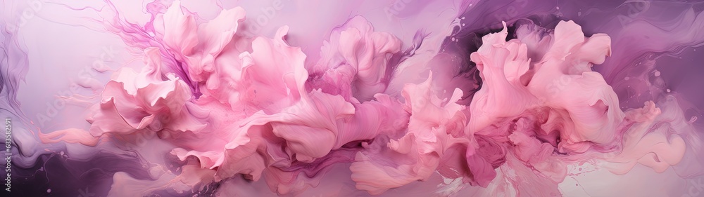 Dreamy Abstract Flowers in Pink and Purple Dreamy Abstract Flowers in Pink and Purple