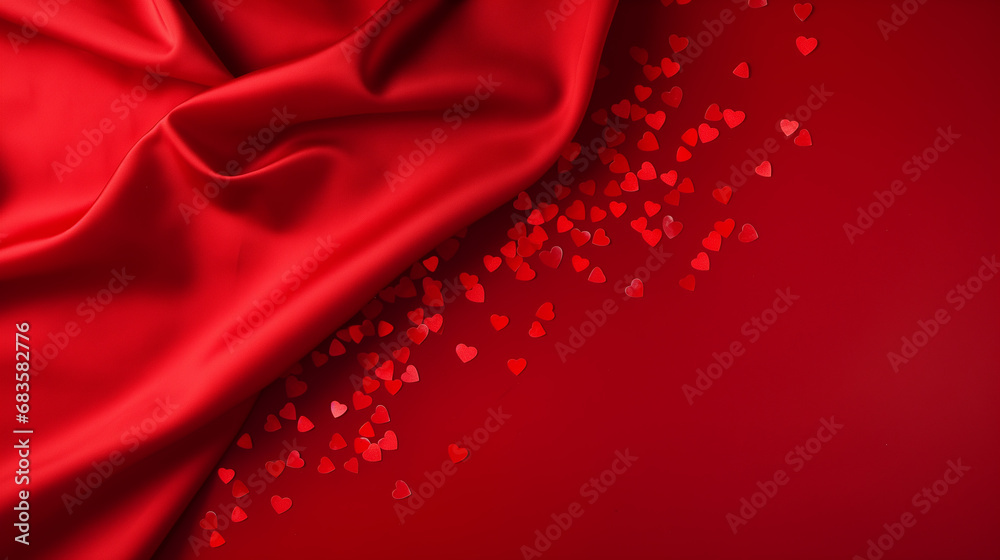 Beautiful Valentine's day background with red hearts. For a wedding ...