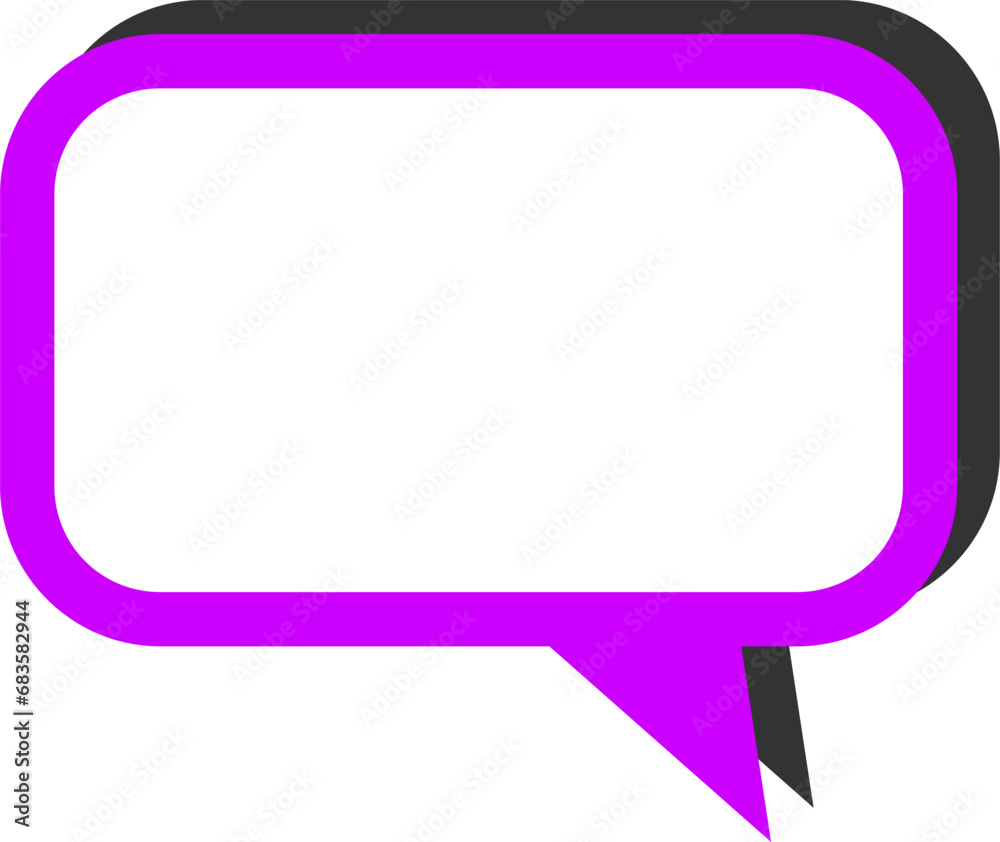 Blank Speech Bubble Cloud Message Symbol Element Icon with Empty Space for Text and 3D Style Shadow Effect. Vector Image. Blank Speech Bubble Cloud Message Symbol Element Icon with Empty Space for Text and 3D Style Shadow Effect. Vector Image.