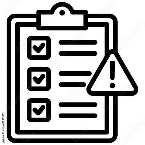 Risk Assessment Outline Icon
