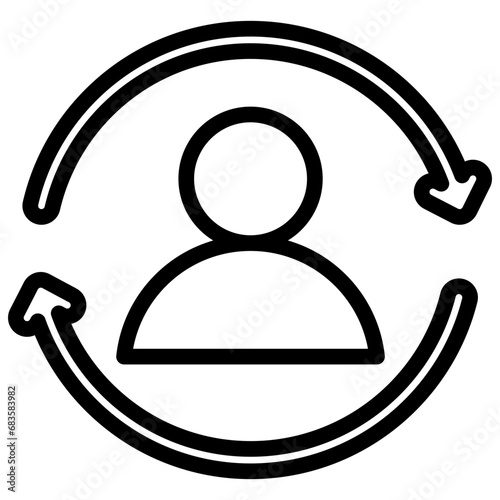Account Retention Outline Icon