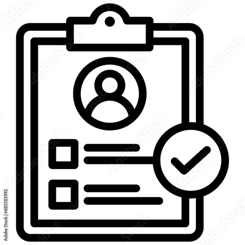 Account Verification Outline Icon