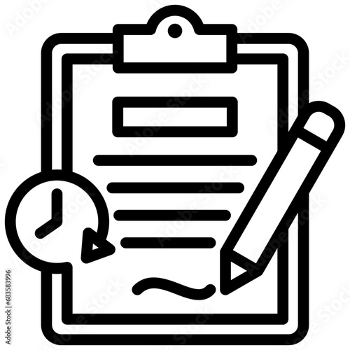 Contract Renewal Outline Icon