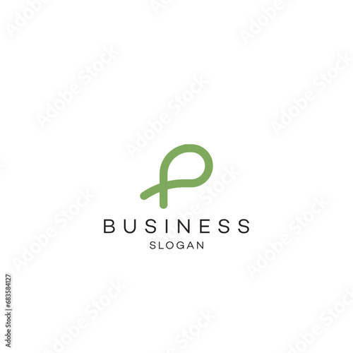 P letter logo design business solution abstract vector brand flat Icon design vector modern minimal style illustration emblem sign symbol logotype typography