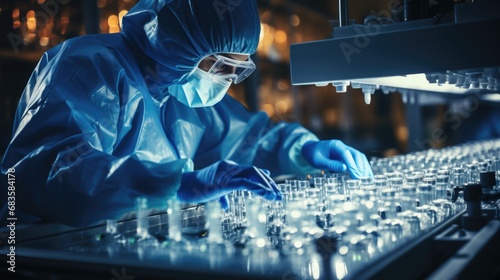 Professional health care researchers working in life of medical science laboratory, technology of medicine chemistry lap experiment for hospital.