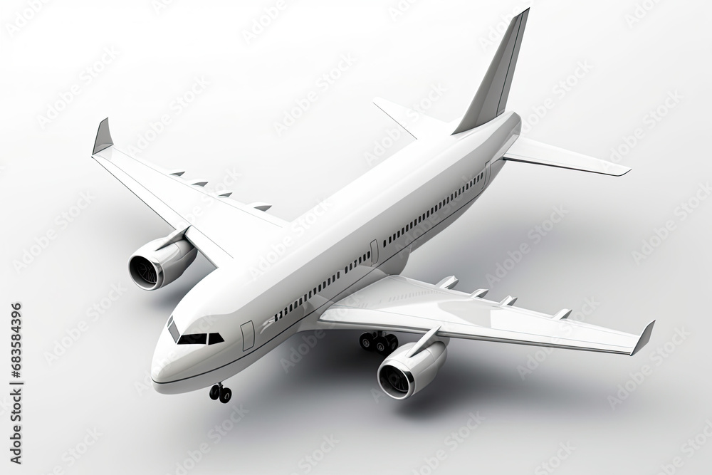 airplane on white background