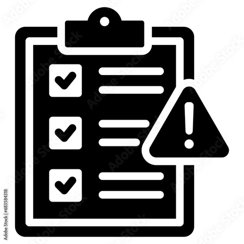 Risk Assessment Glyph Icon