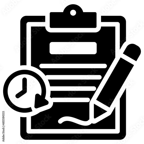 Contract Renewal Glyph Icon