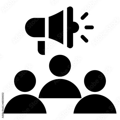 Customer Advocacy Glyph Icon