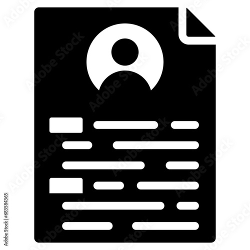 Account Portfolio Glyph Icon