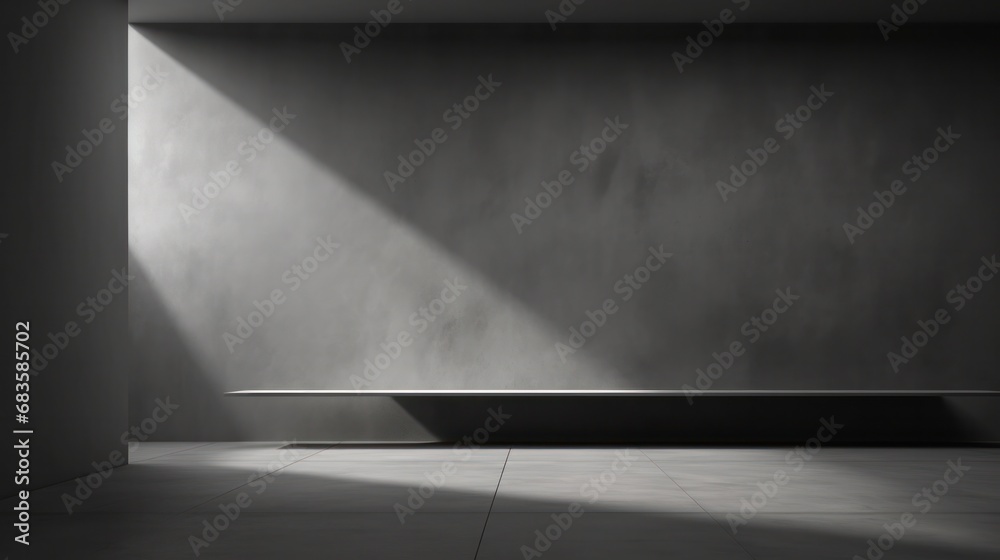 abstract. minimalistic background for product presentation. walls in large empty room black white. can full of sunlight. Loft wall or minimalist wall. Shadow, light from windows to plaster wall. abstract. minimalistic background for product presentation. walls in large empty room black white. can full of sunlight. Loft wall or minimalist wall. Shadow, light from windows to plaster wall.