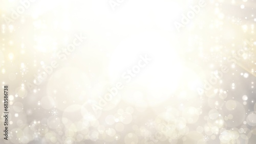 Luxury Particles shiny bokeh lights glow background. Abstract snowflake magic dust glittering light blurred for presentation luxury wedding,New year and Christmas festival.