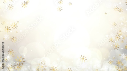 Particles shiny bokeh lights glow background. Abstract snowflake magic dust glittering light blurred for presentation luxury wedding,New year and Christmas festival.